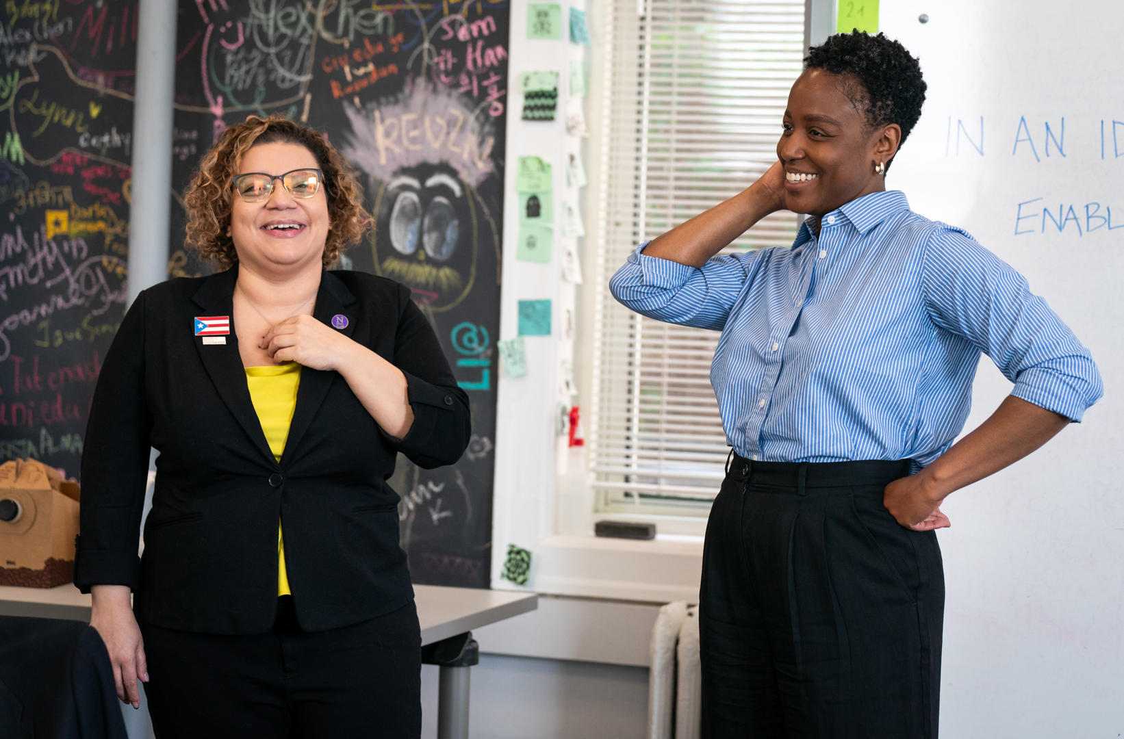 Jillian and Mariah standing next to each other.