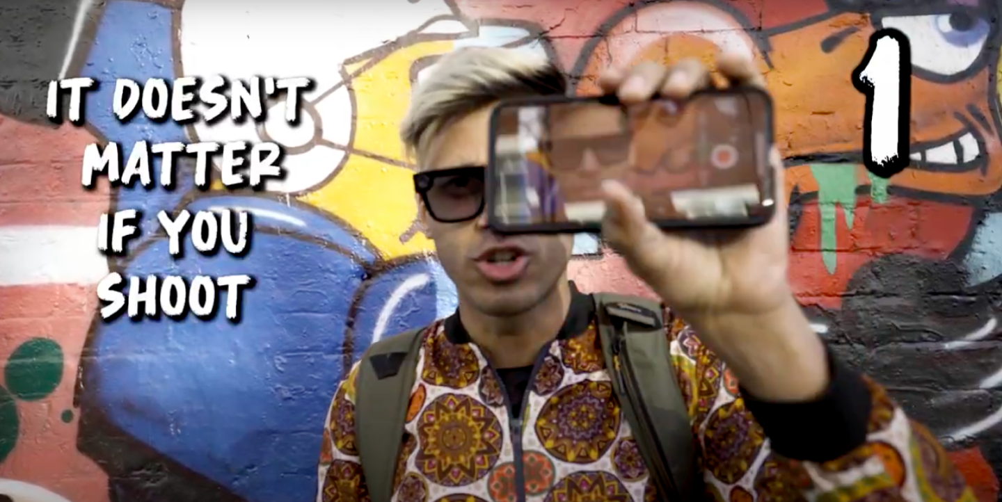 Man holding his phone