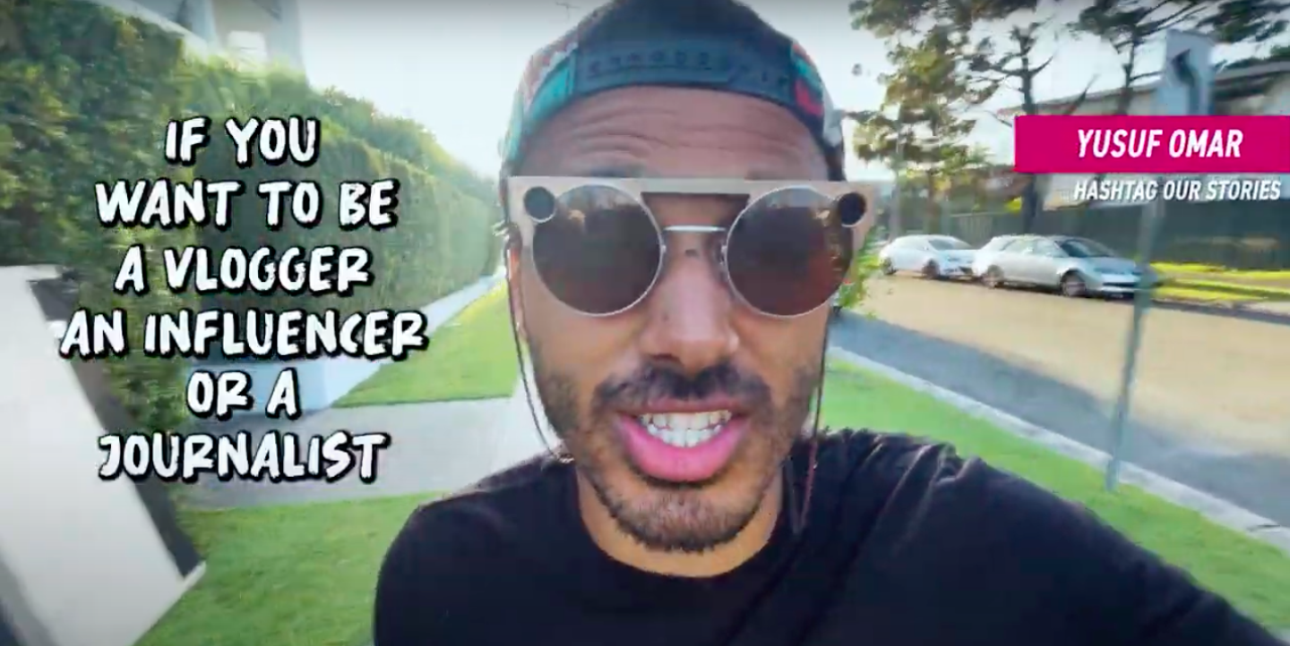 A man talking into the camera.