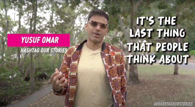 A man talking into the camera.