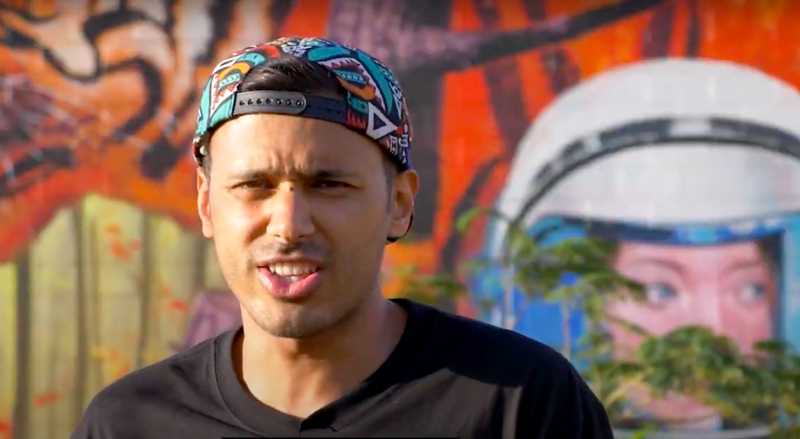 A man talking into the camera.